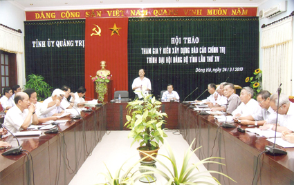 Nhiều ý kiến tâm huyết, sâu sắc tham gia xây dựng Báo cáo chính trị trình Đại hội Đảng bộ tỉnh Quảng Trị lần thứ XV
